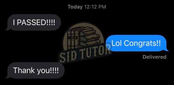 Student message: I PASSED! Thank you!