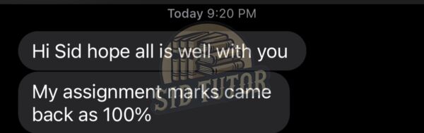 Student message: Assignment marks came back as 100%